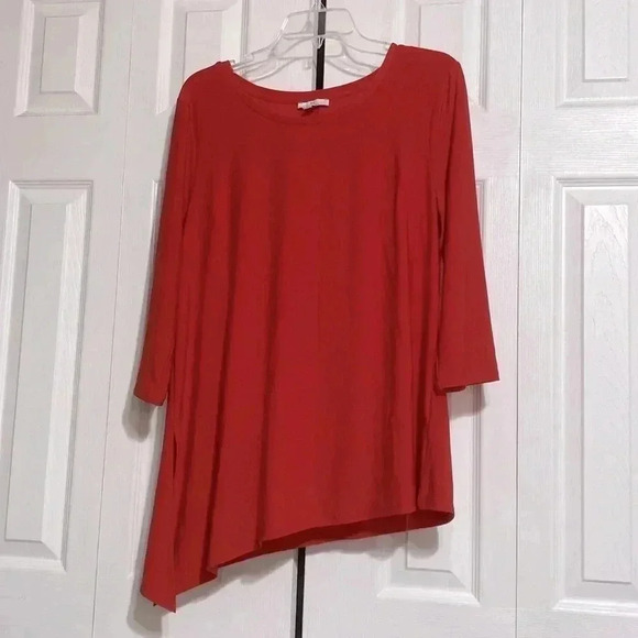 Halston red blouse shirt top - Picture 1 of 9